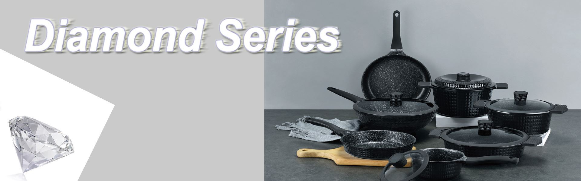Diamond Series non-stick cookware set